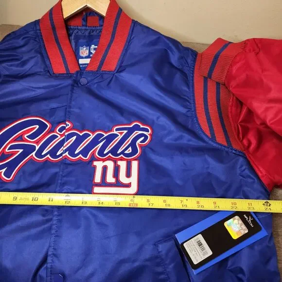 New York Giants Jacket lightweight windbreaker Varsity Bomber Coat XL - Picture 9 of 10